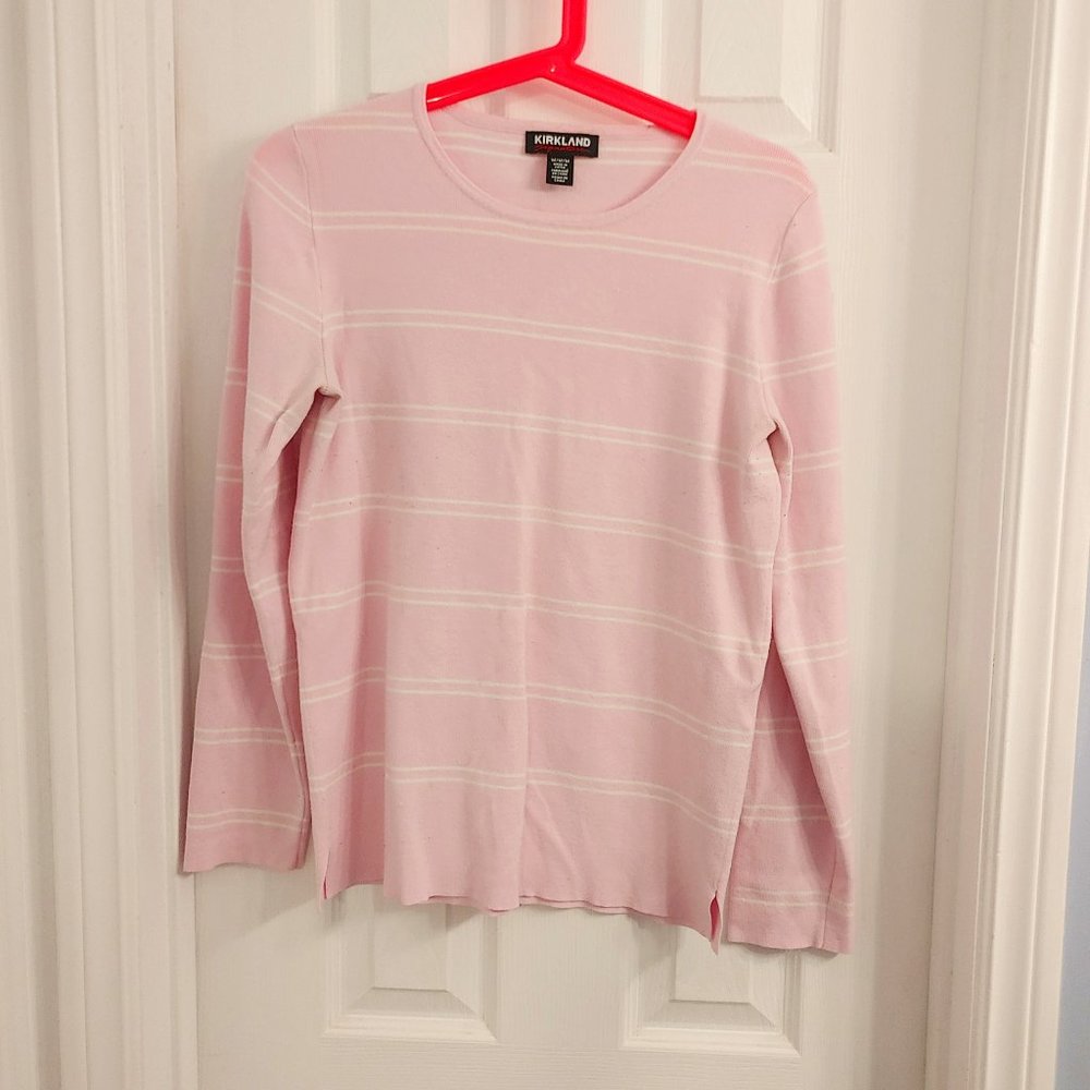 Pink & White Striped Top